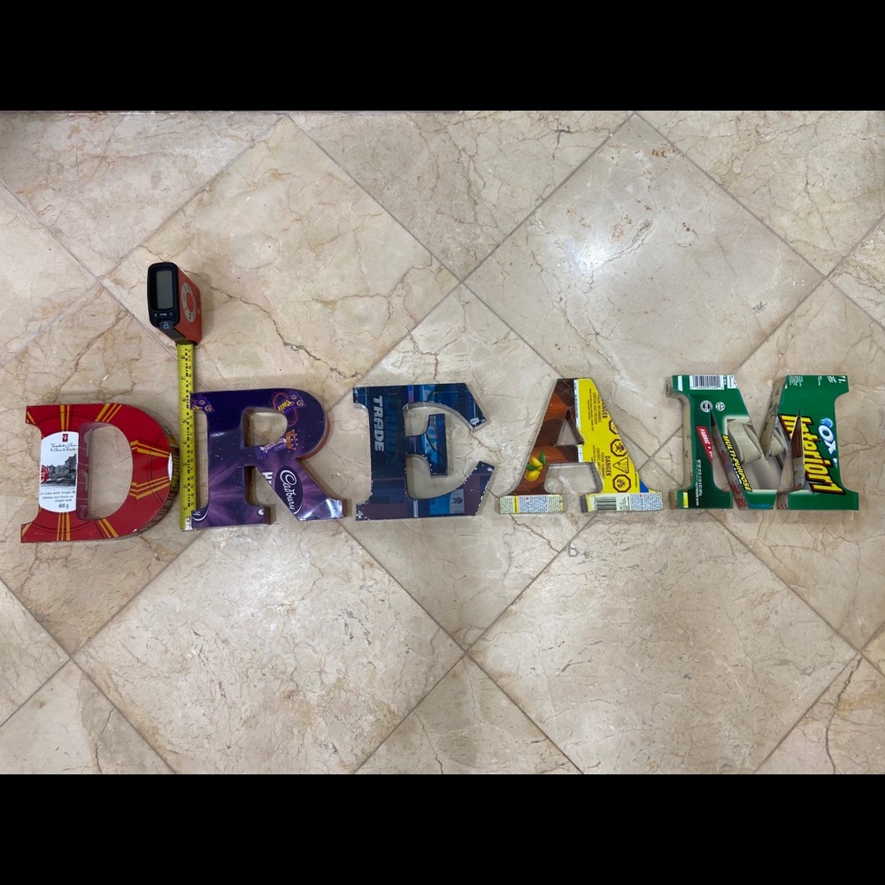 Recycled Tin Letters from Urban Outfitters NWT